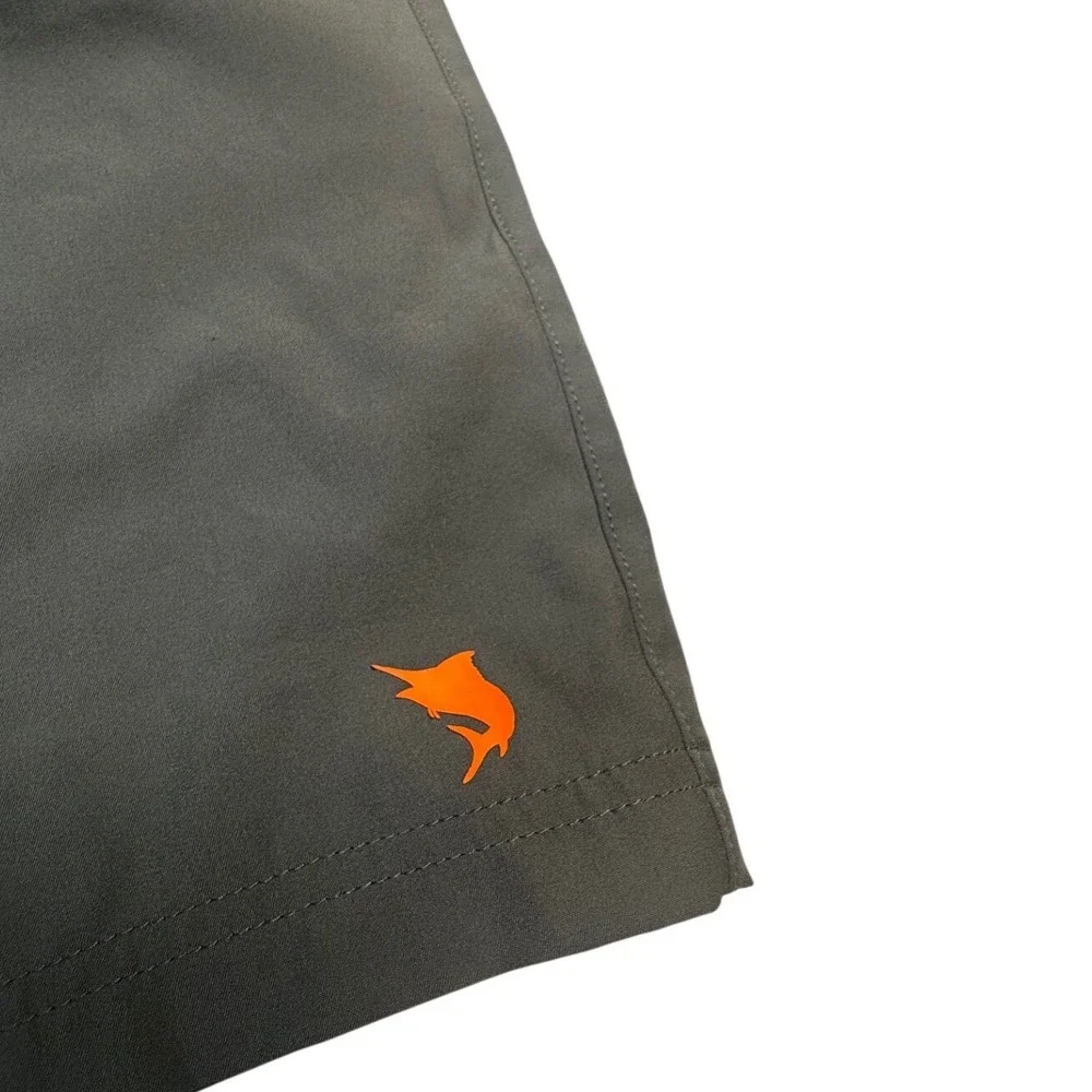 Salt Life Mens Gray Board Shorts Swim Trunks Marlin Logo XXL SLM4105